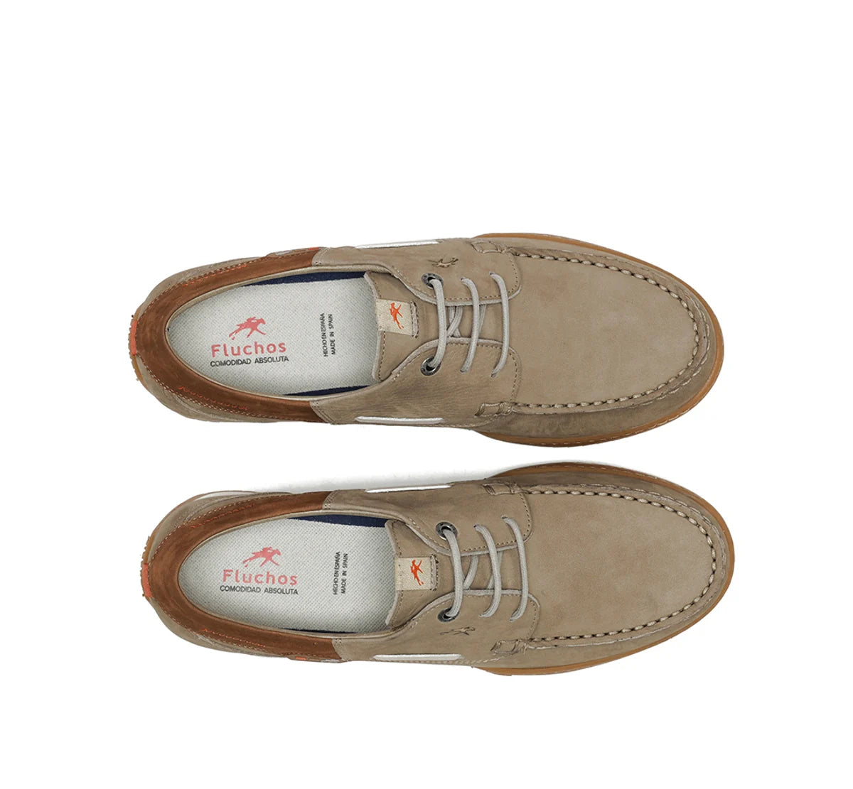 ZAPATO NAUTICO FLUCHOS HOMBRE COLOR TAUPE BRUNO F2434 MARMOTA