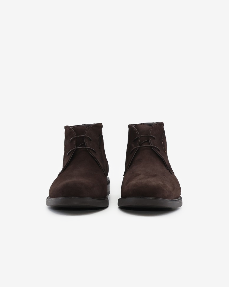 BOTINES CORDON HOMBRE FLUCHOS SERRAJE MARRON F2498 NANTES AFELPADO CAFÉ