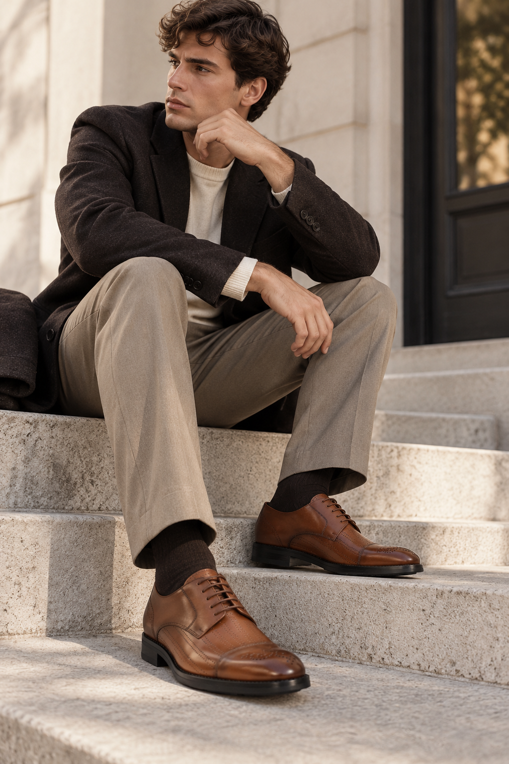 ZAPATO CORDON HOMBRE BLUCHER PICADO CUERO KEEP HONEST 01183 VICTORIA COÑAK