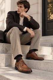 ZAPATO CORDON HOMBRE BLUCHER PICADO CUERO KEEP HONEST 01183 VICTORIA COÑAK