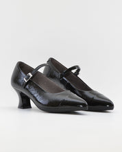 ZAPATO SALON MUJER CON PULSERA CHAROL NEGRO PLANTILLA EXTRAIBLE PITILLOS 11683