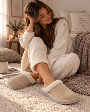 ZAPATILLA CASA MUJER CUÑA PLANTILLA EXTRAIBLE SALVI 52L-056 SUAPEL TOSTADO