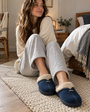 ZAPATILLAS DE CASA MUJER ABIERTA DEVALVERDE 1123 MARINO