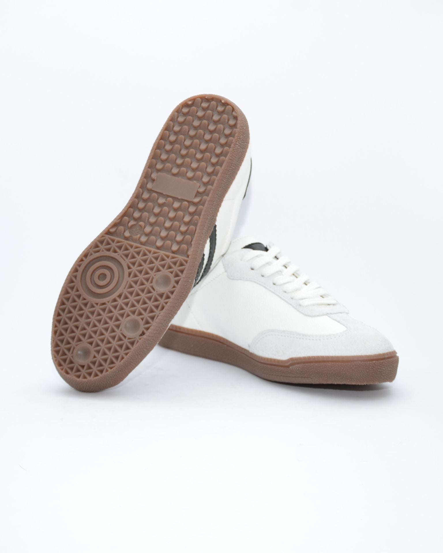 SNEAKER MUJER BLANCO TIRAS NEGRAS