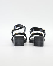SANDALIA MUJER CHAROL NEGRO TACON BAJO PLANTA DE GEL OH MY SANDALS 5981