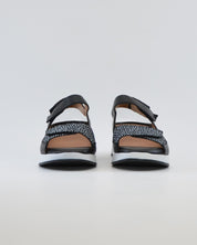 SANDALIA PLANTILLA EXTRAIBLE MUJER TRES VELCROS ANCHO ESPECIAL COLOR NEGRO PIE SANTO 260422