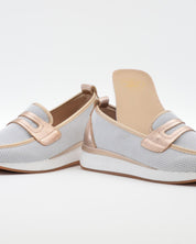 MOCASIN DEPORTIVO MUJER COLOR BLANCO PLATINO THE HAPPY MONK VANITY 023 SALMON
