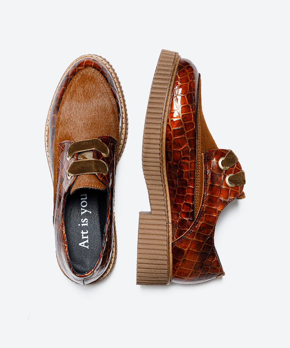 ZAPATO MUJER CORDON COCO CUERO POTRO CUERO LACOMBA MANDEVILLA