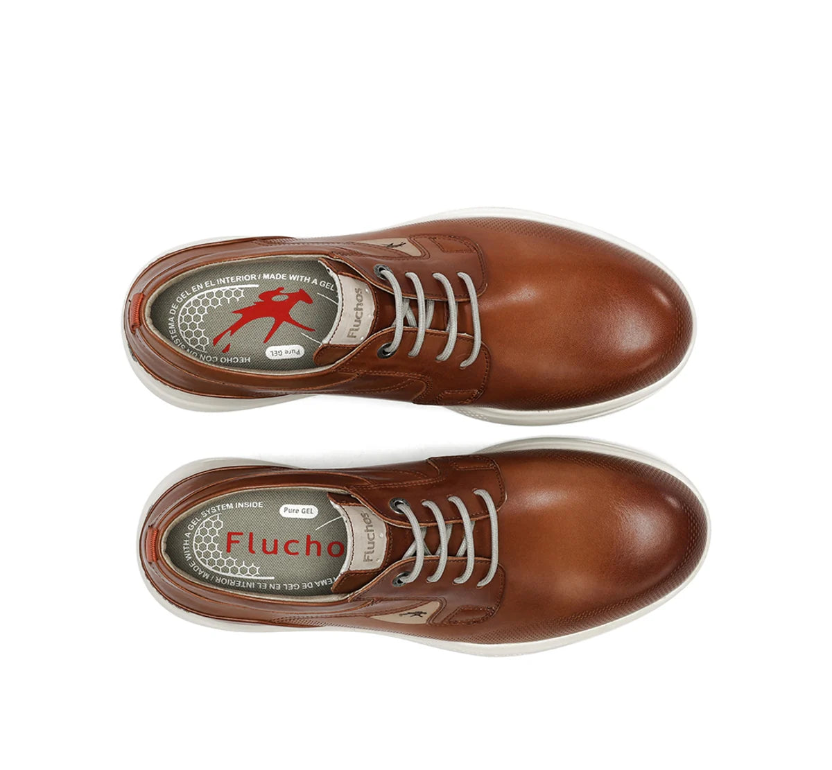 ZAPATO FLUCHOS HOMBRE CORDONES COLOR CUERO KADIR F2444