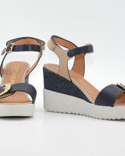 SANDALIA CUÑA MUJER STONEFLY ADORNO HEBILLA COMBI MARINO BLANCO 222301 EGC
