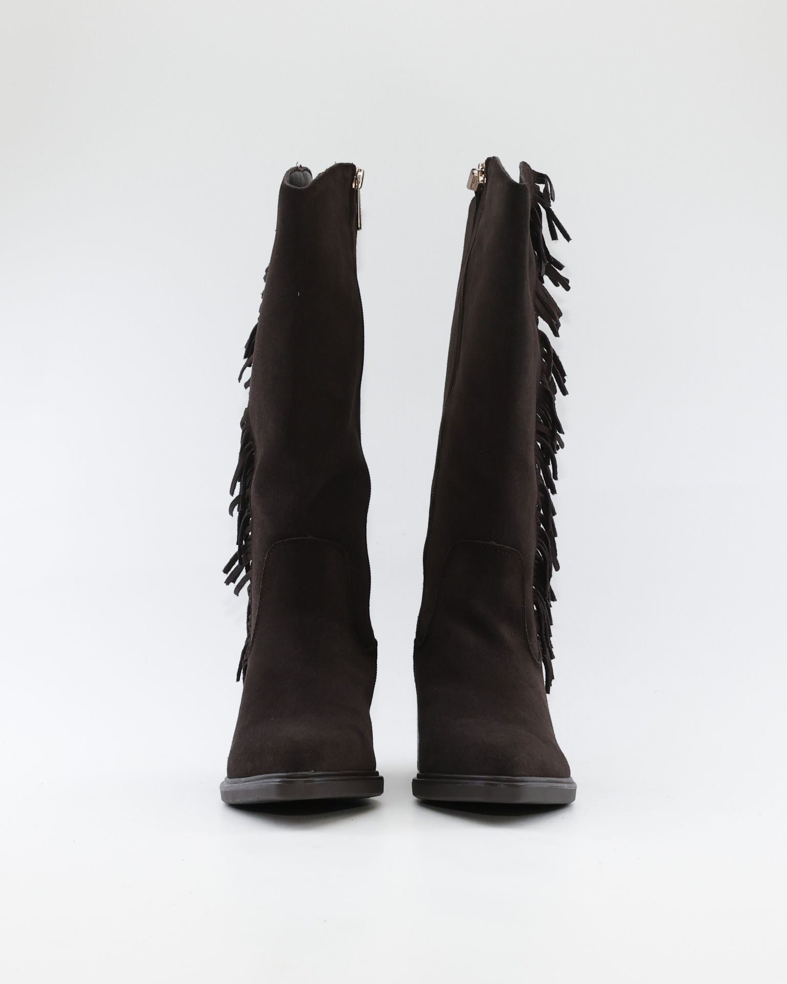 BOTA COWBOY MUJER SERRAJE MARRÓN CHOCOLATE CON CREMALLERA CARMELA 164253