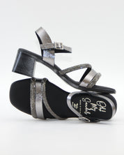 SANDALIA MUJER COLOR ACERO TACON PLANTA DE GEL OH MY SANDALS 5905
