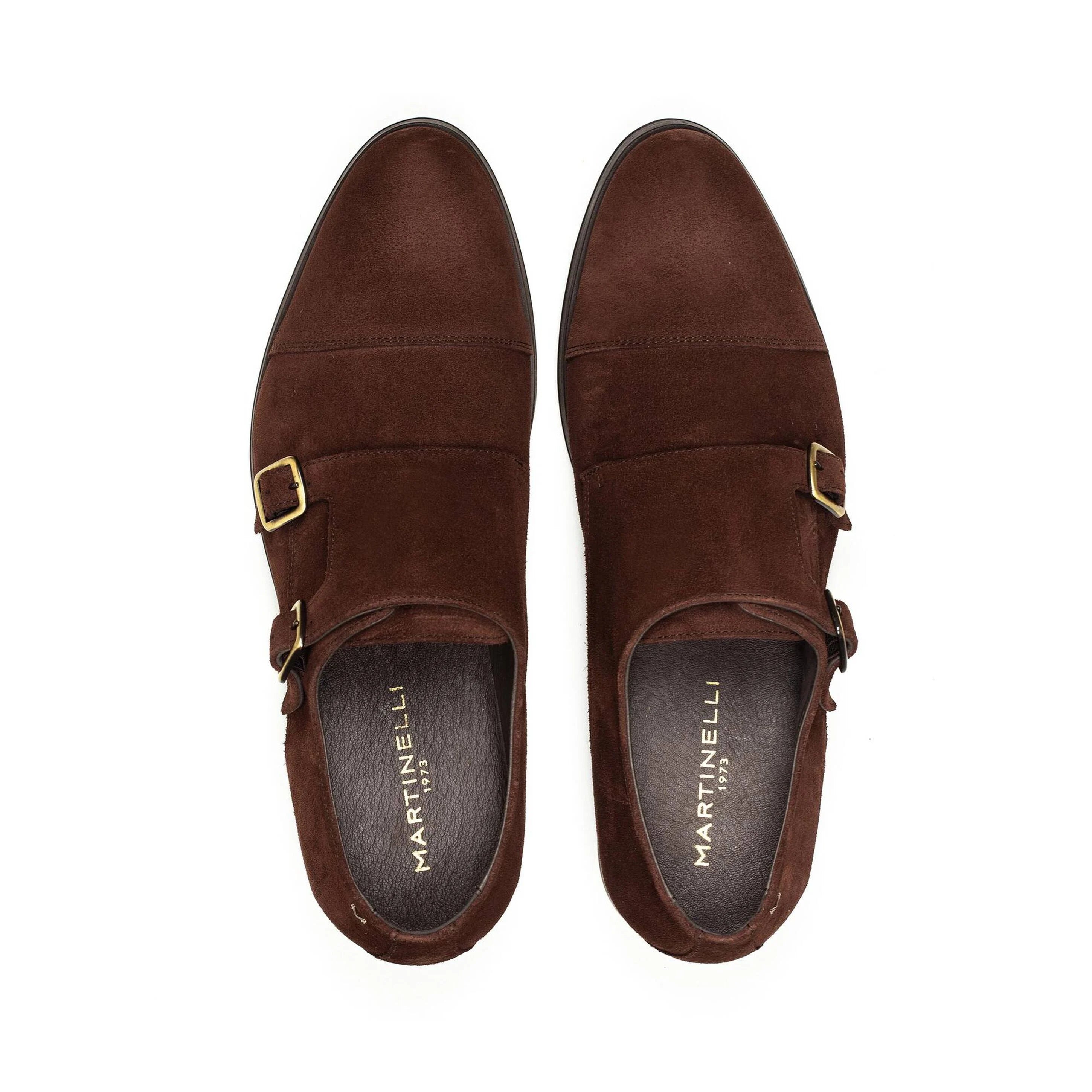 ZAPATOS HOMBRE DOS HEBILLAS ESTILO MONK COLOR SERRAJE MARRON EMPIRE 1492-2632SYM