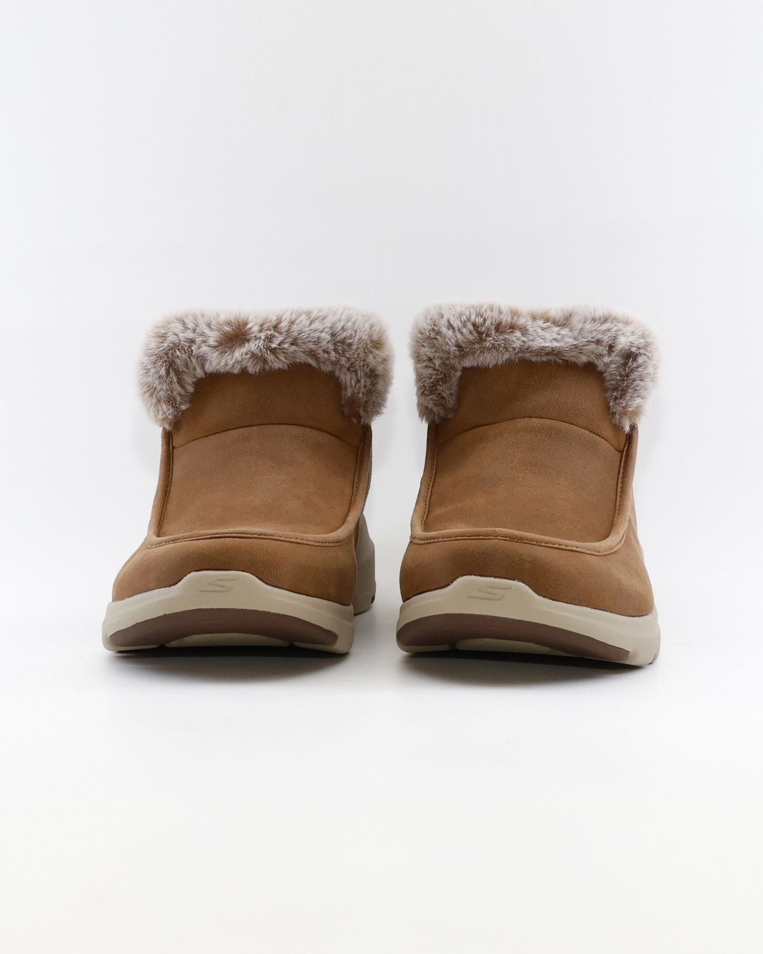 BOTIN PLANO MUJER FORRADO CON PELO SKECHERS BEIGE 144221 CSNT