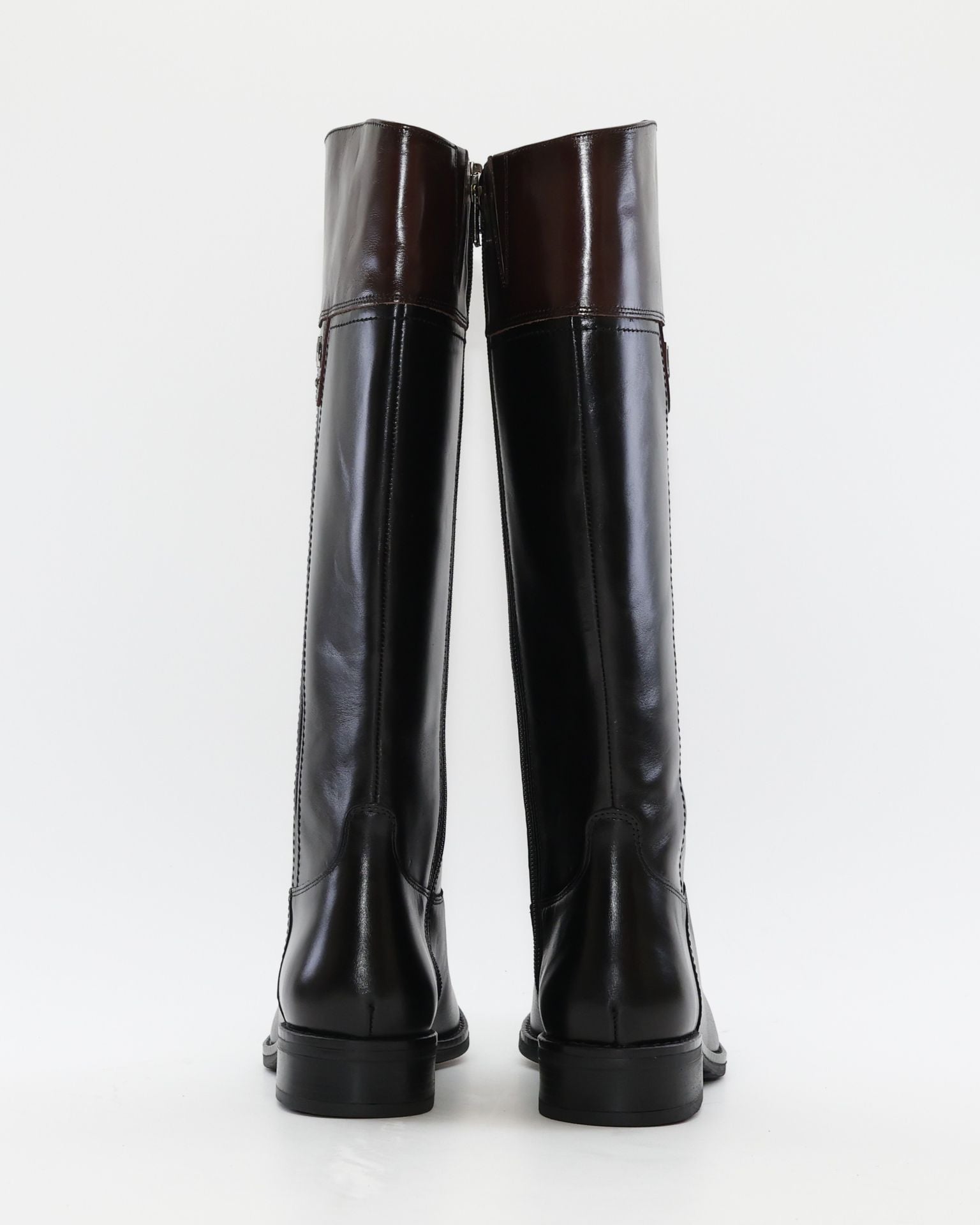 BOTA ALTA MUJER PLANA COLOR NEGRO MARRÓN BURDEOS DORKING by FLUCHOS D9827