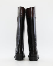 BOTA ALTA MUJER PLANA COLOR NEGRO MARRÓN BURDEOS DORKING by FLUCHOS D9827