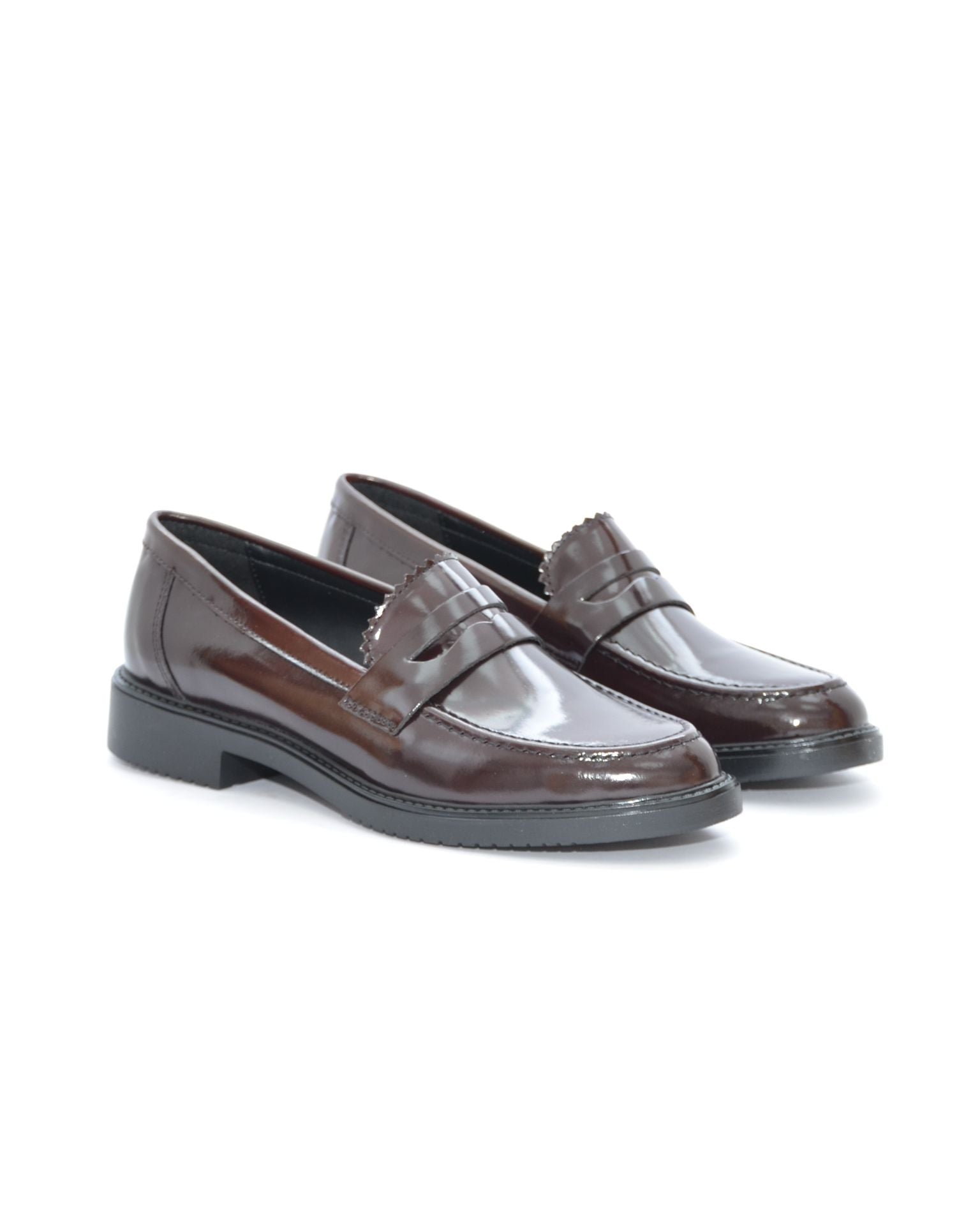 MOCASIN MUJER FLORENTIC BURDEOS PISO GOMA