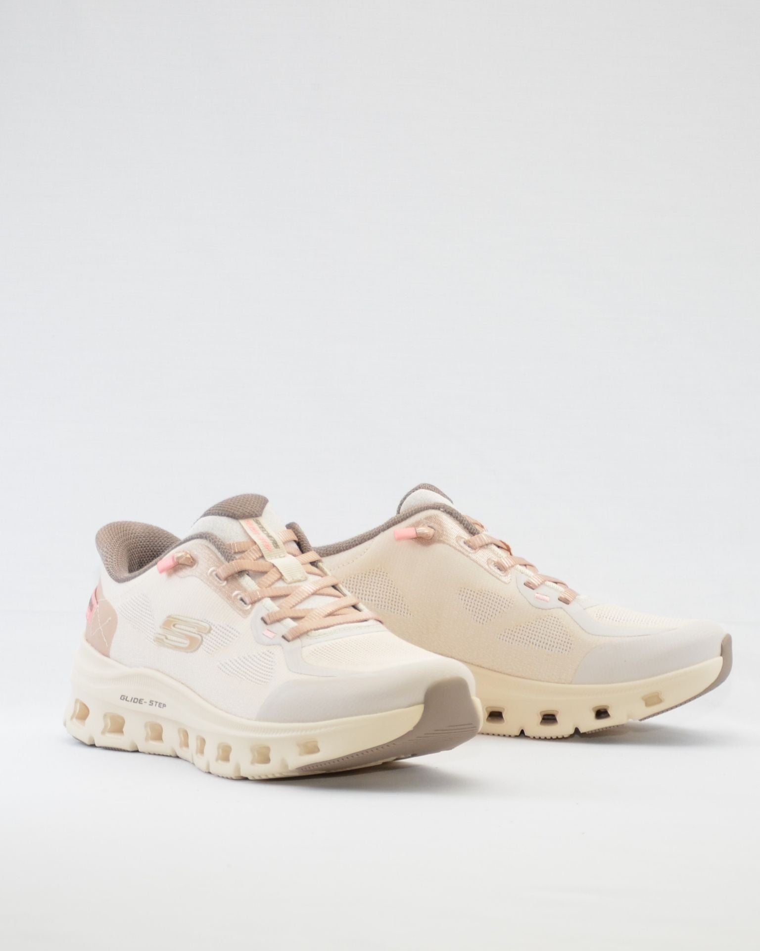 SNEAKERS MUJER SKECHERS BEIGE 150428 NTBR CORDON ELÁSTICO SLIP-INS