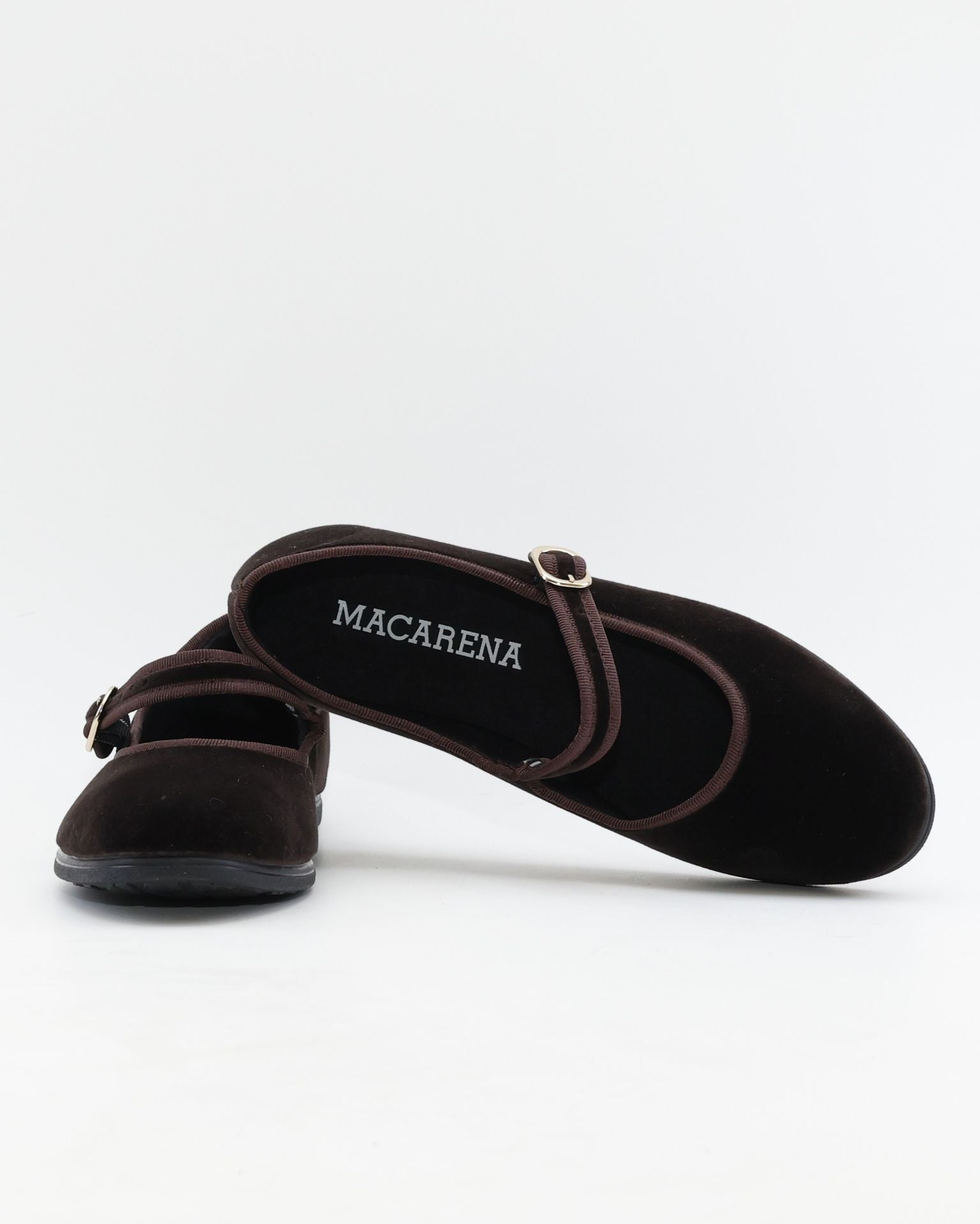 BAILARINAS DE TERCIOPELO COLOR MARRON MACARENA RANIA 1