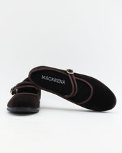 BAILARINAS DE TERCIOPELO COLOR MARRON MACARENA RANIA 1