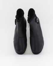 BOTINES DE MUJER CON CUÑA BAJA Y CREMALLERA COLOR NEGRO VALERIAS 2812