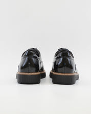 ZAPATO CASUAL MUJER PITILLOS CORDON PLANTILLA EXTRAIBLE 11555 CHAROL NEGRO