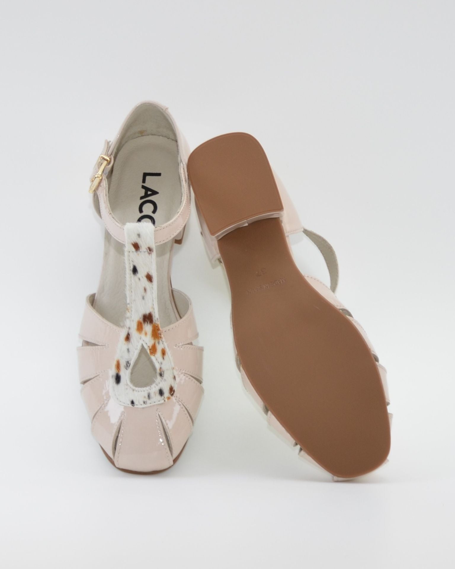 SANDALIA CANGREJERA MUJER CHAROL BEIGE LACOMBA GAILLARDIA