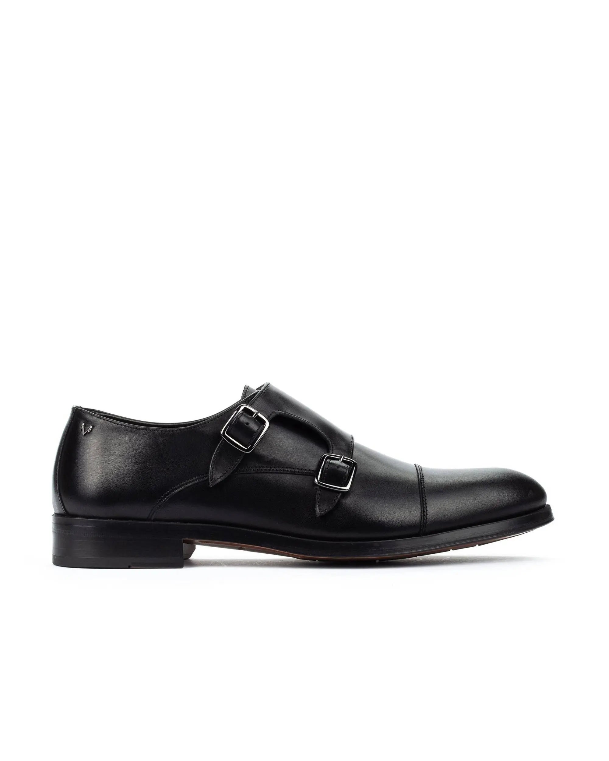 ZAPATOS HOMBRE DOS HEBILLAS ESTILO MONK COLOR NEGRO EMPIRE 1492-2632PYM
