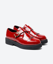 ZAPATO MUJER HEBILLA CHAROL ROJO LACOMBA GAURA