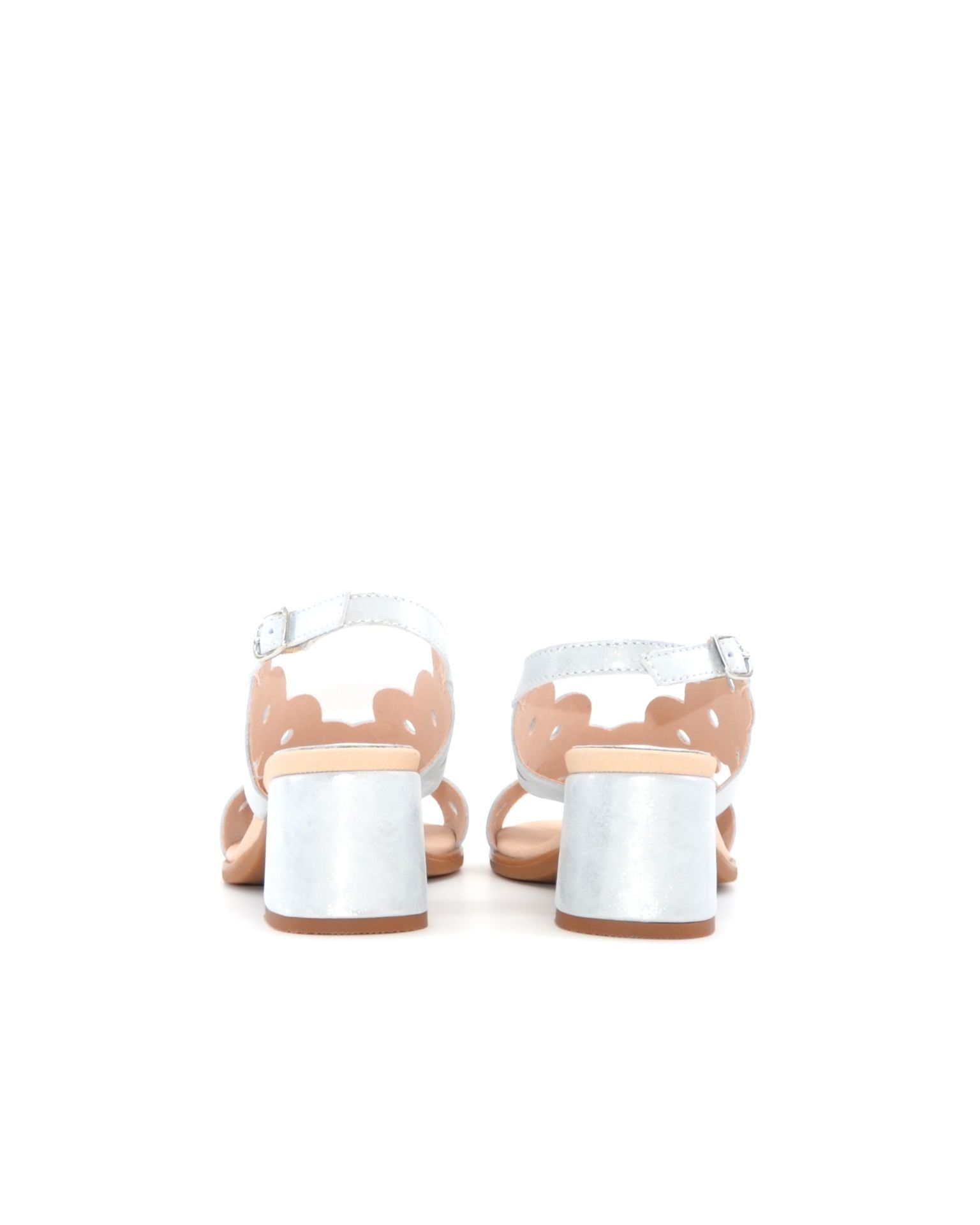 SANDALIA TACON MUJER COLOR PLATA METALIZADO 34209