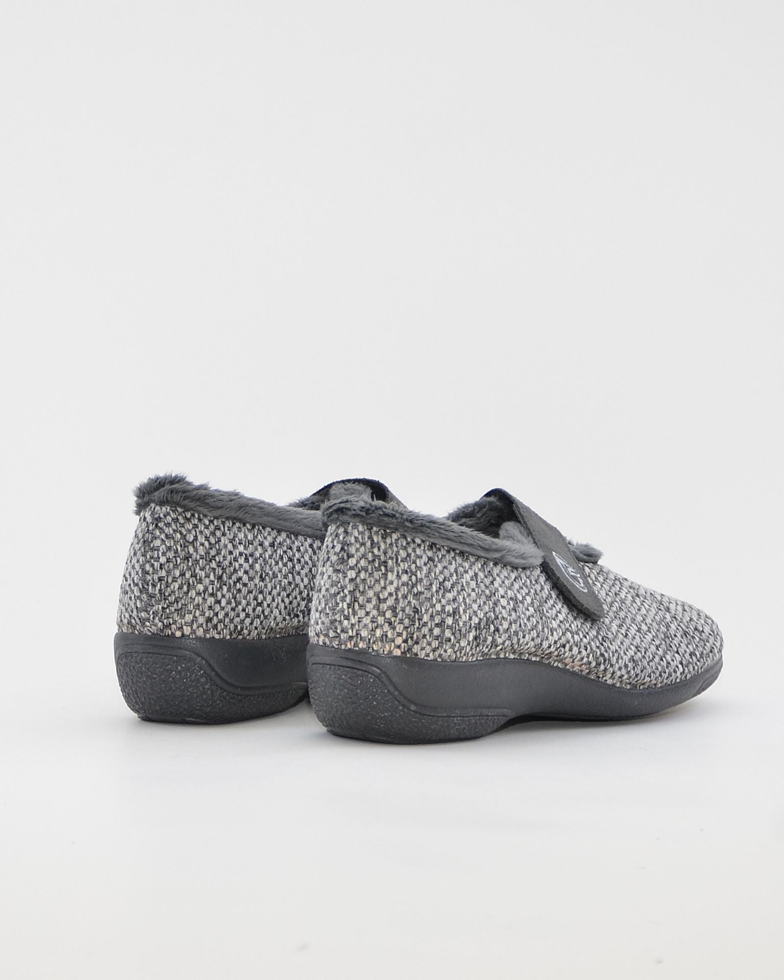 ZAPATILLAS DE CASA MUJER ANCHO ESPECIAL CABRERA 5454 FLORELLA GRIS
