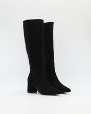 BOTA ALTA MUJER TACON ANCHO EN SERRAJE NEGRO PATRICIA MILLER 6961