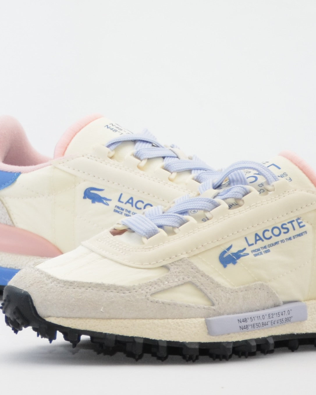 SNEAKERS LACOSTE MUJER ELITE ACTIVE 1261 SFA CREMA AZUL ROSA