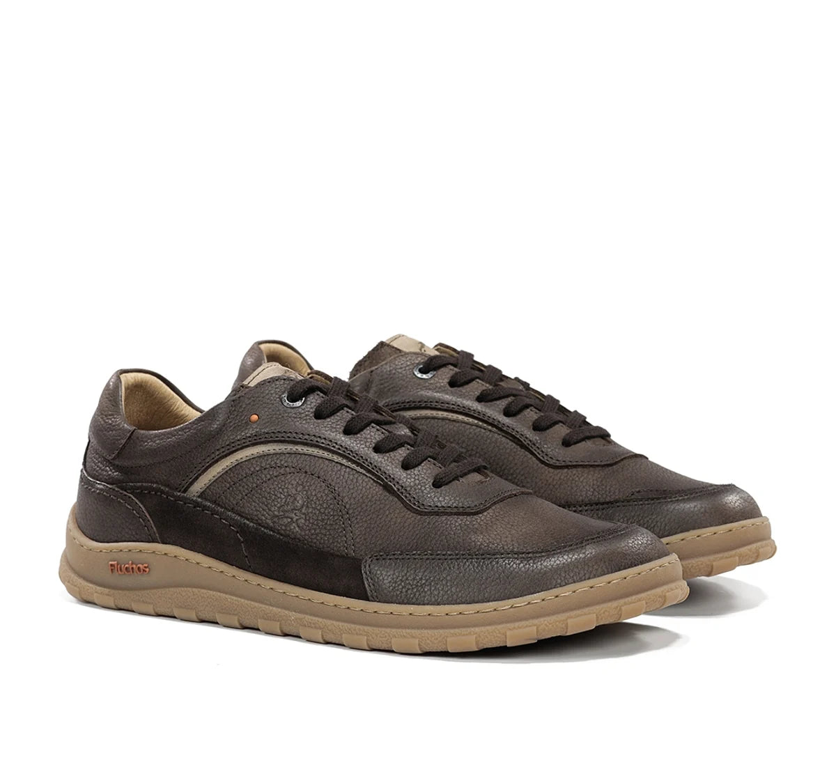 ZAPATO BAREFOOT DEPORTIVO HOMBRE FLUCHOS COLOR MARRON F2505 JERRY GUINEA CAFÉ