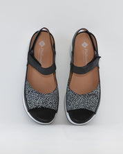 SANDALIA PLANTILLA EXTRAIBLE MUJER TRES VELCROS ANCHO ESPECIAL COLOR NEGRO PIE SANTO 260422