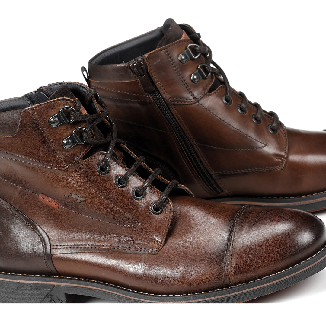 BOTIN CORDON Y CREMALLERA MARRON F1342 TERRY H.CAMEL