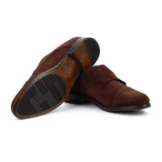 ZAPATOS HOMBRE DOS HEBILLAS ESTILO MONK COLOR SERRAJE MARRON EMPIRE 1492-2632SYM