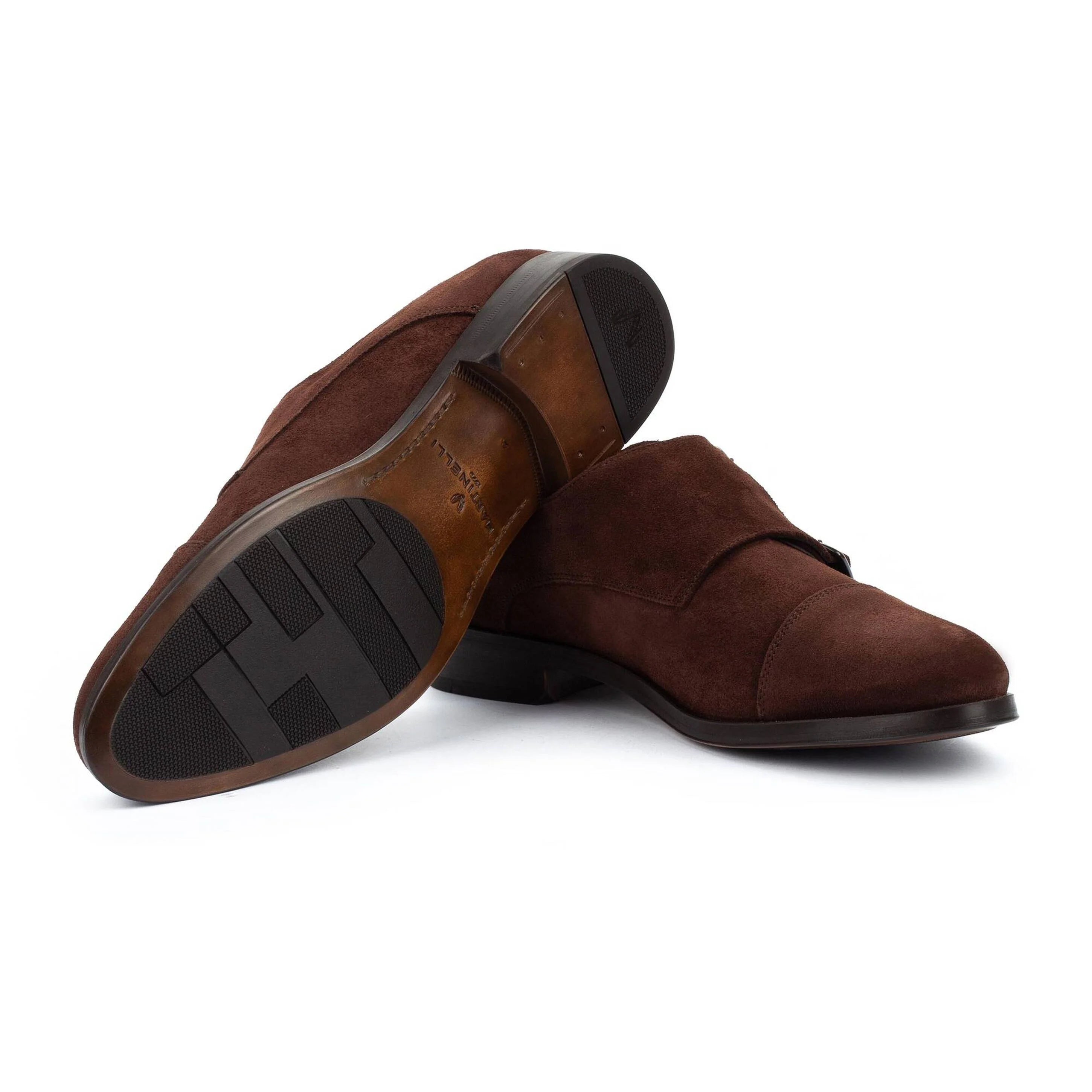 ZAPATOS HOMBRE DOS HEBILLAS ESTILO MONK COLOR SERRAJE MARRON EMPIRE 1492-2632SYM