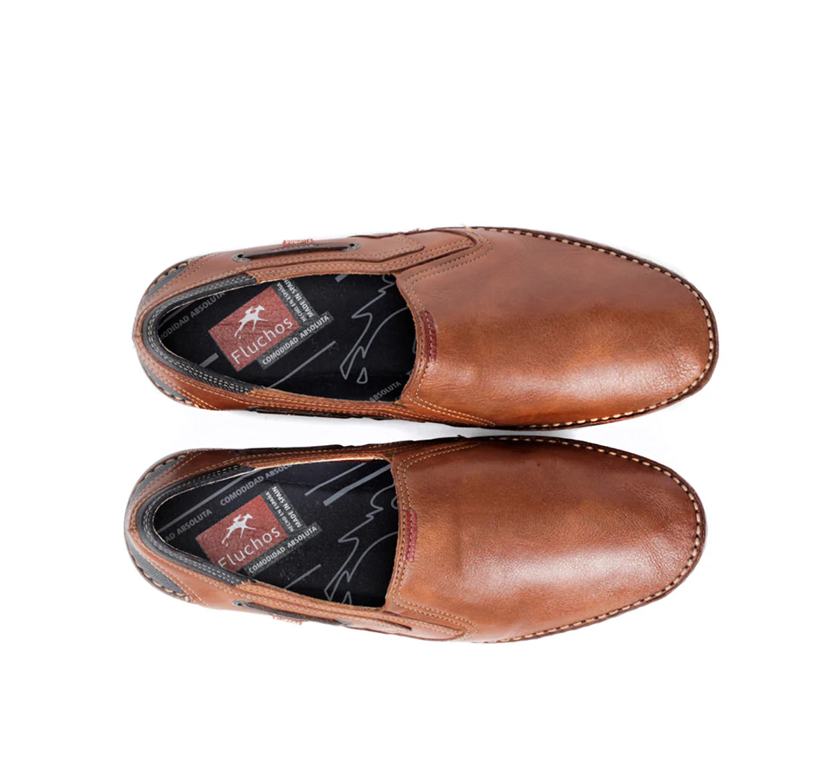 ZAPATO MOCASION FLUCHOS COLOR CUERO CON ELÁSTICOS MARINER 9883