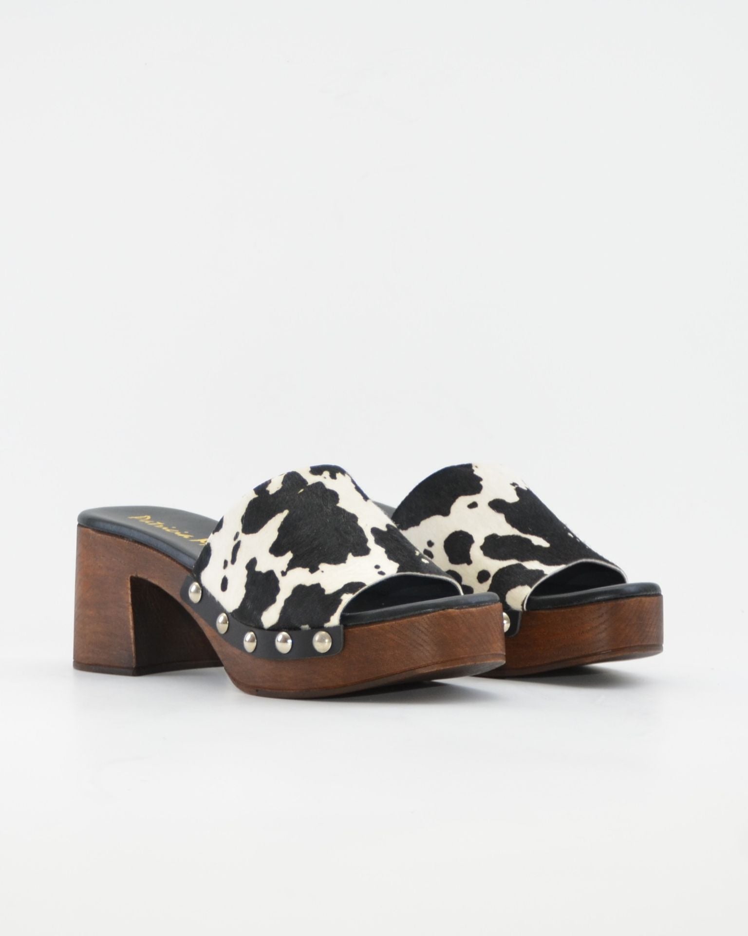 ZUECO MUJER ANIMAL PRINT PATRICIA MILLER 7041 VACA NEGRO