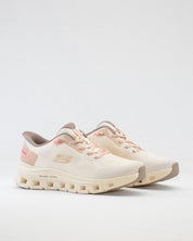 SNEAKERS MUJER SKECHERS BEIGE 150428 NTBR CORDON ELÁSTICO SLIP-INS