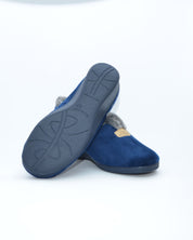 ZAPATILLAS DE CASA MUJER ANCHO ESPECIAL AZUL MARINO