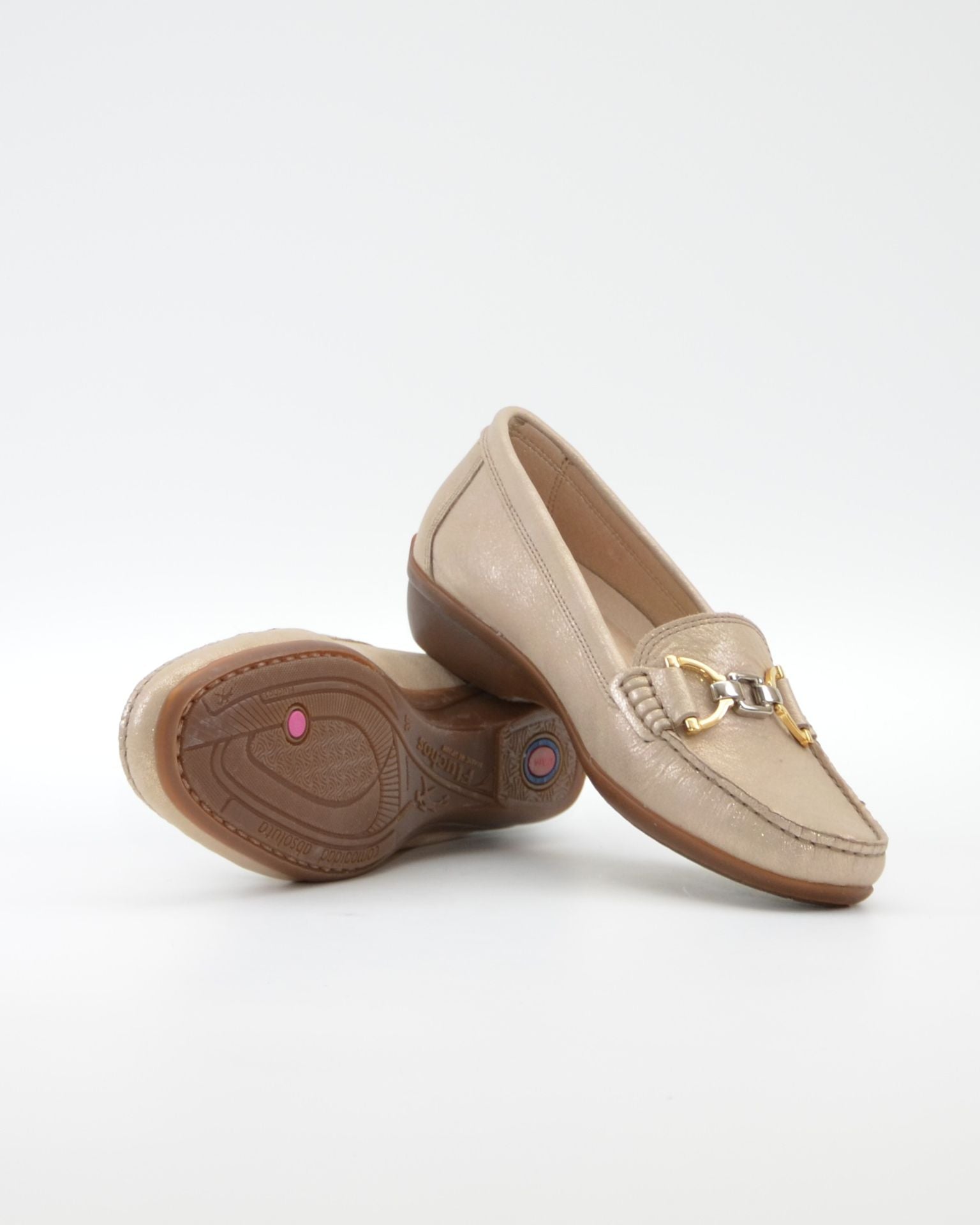 ZAPATO MOCASIN MUJER FLUCHOS COLOR PLATINO ADUNA F1920