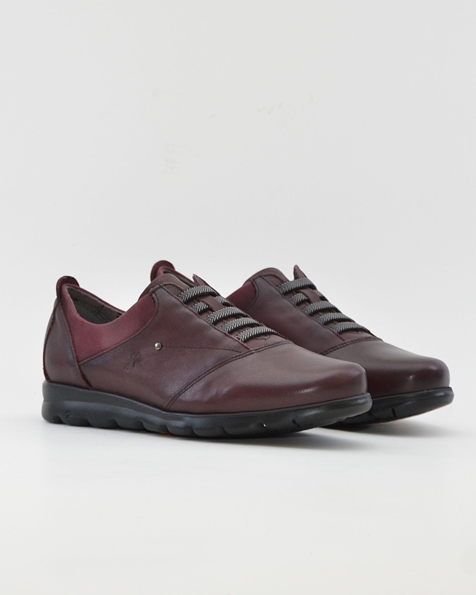ZAPATO PLANO MUJER BURDEOS CON ELASTICOS FLUCHOS SUSAN F0354