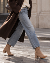BOTIN LYCRA MUJER COLOR TAUPE LACOMBA ALMOND