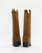 BOTA COWBOY MUJER SERRAJE CAMEL CON CREMALLERA CARMELA 164381
