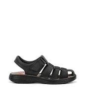 SANDALIA HOMBRE CERRADA COLOR NEGRO CIERRE DE VELCRO FLUCHOS AZORES F2198