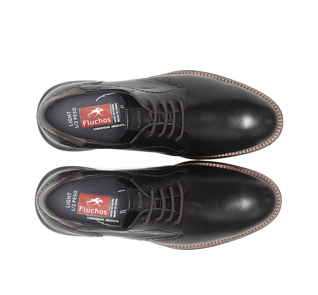 ZAPATO CASUAL NEGRO CORDON F1351 WILLIAM HABANA