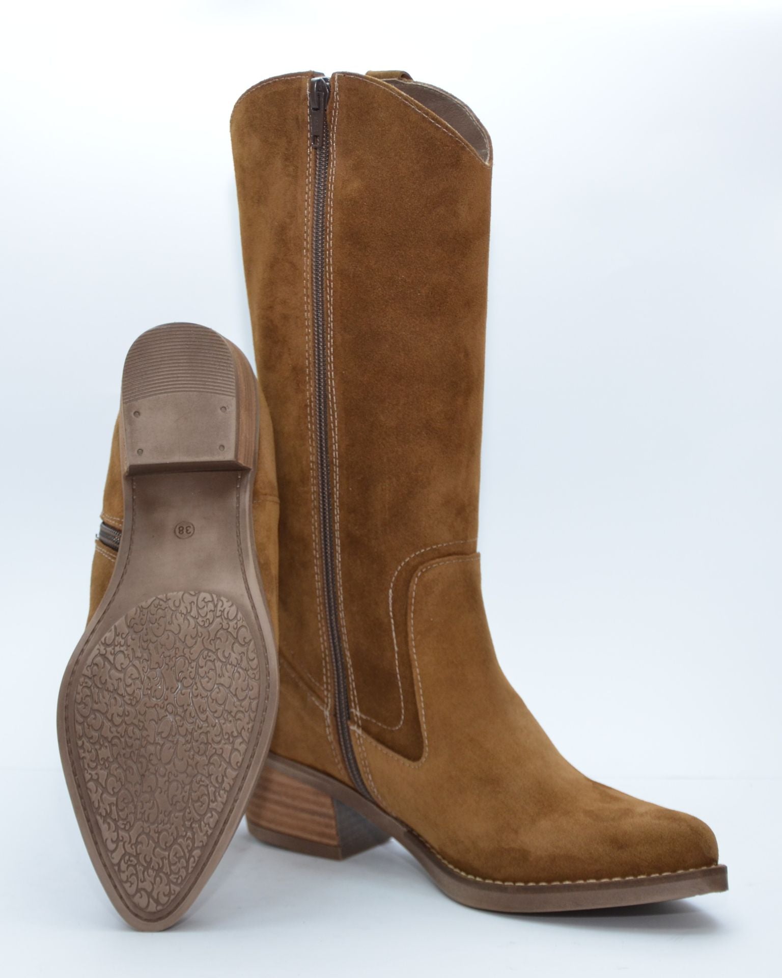 BOTA TEJANA SERRAJE CUERO 6417