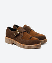 ZAPATO MUJER HEBILLA SERRAJE MARRON LACOMBA CESTRUM